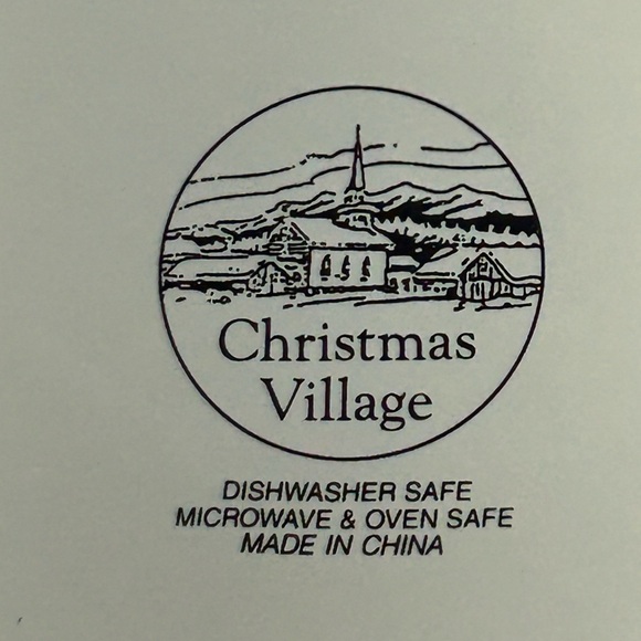 Christmas Village Vintage Festive Snowman Holiday Plate - Picture 4 of 4